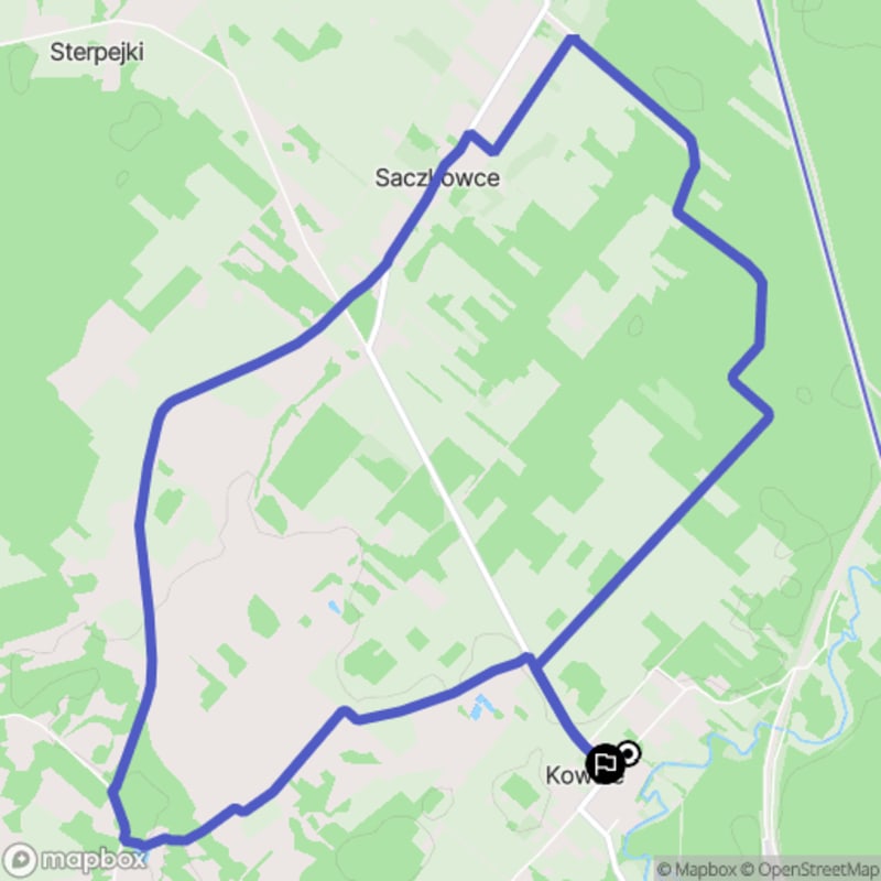 Ścieżka w Kowalach o długości 10,4 km z poziomymi różnicami wysokości, średnio trudna trasa dla entuzjastów pieszych. - Kowale