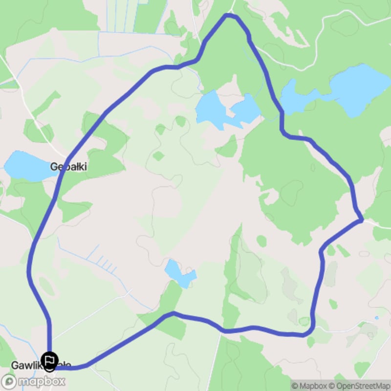 Spacer łatwy o długości 7,9 km z miejsca Gawliki Małe - Gawliki Małe