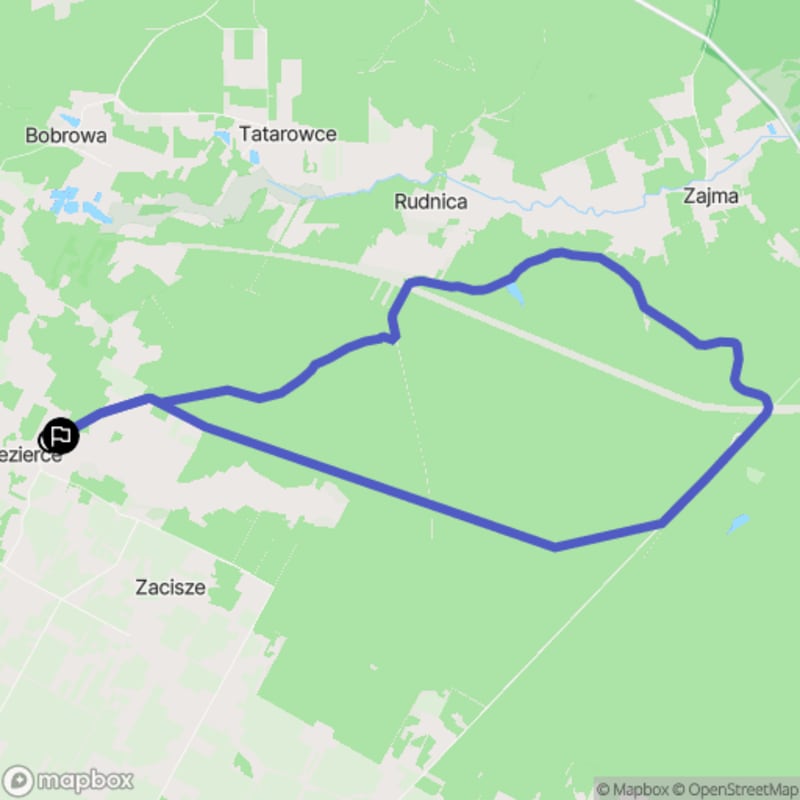 Ścieżka w Zajezierczy - 15,4 km, poziom trudności średnio-wysoki - Zajezierce