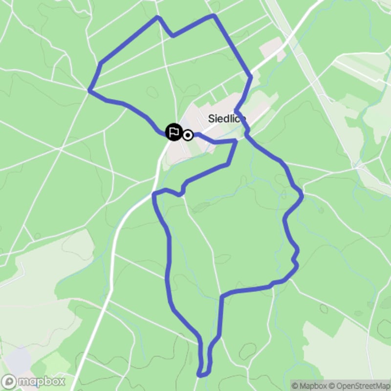 Łatwa, 7.3km trasa turystyczna rozpoczynająca się w Siedlcach. \/
Easy, 7.3 km tourist trail starting in Siedlce. - Siedlice