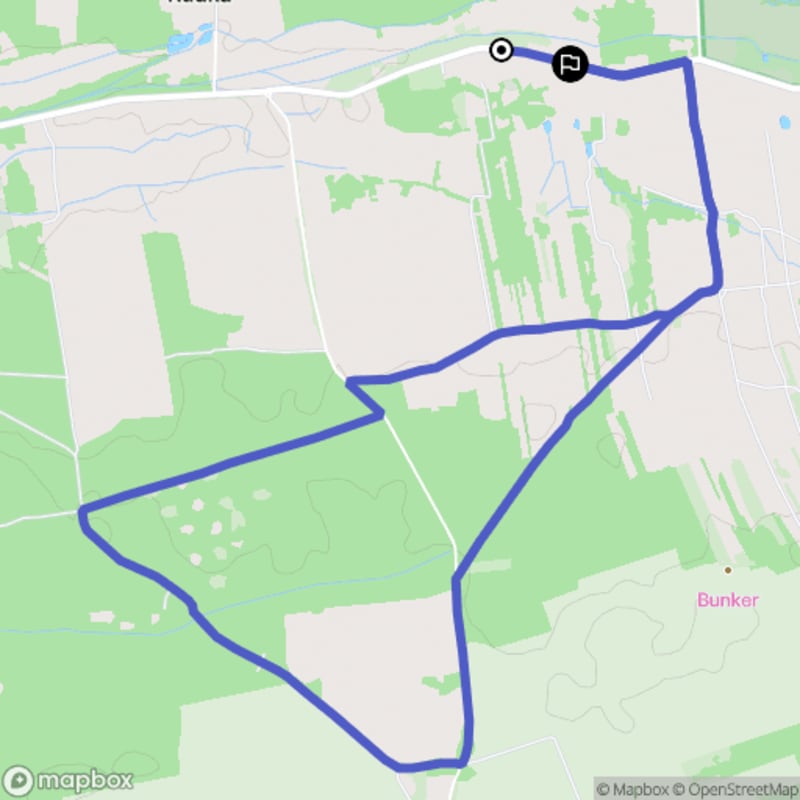 Ścieżka wzdłuż rzeki z poziomem trudności średnim - wyprawa z Nowego Brusna na dystansie 8,4 km. - Nowe Brusno