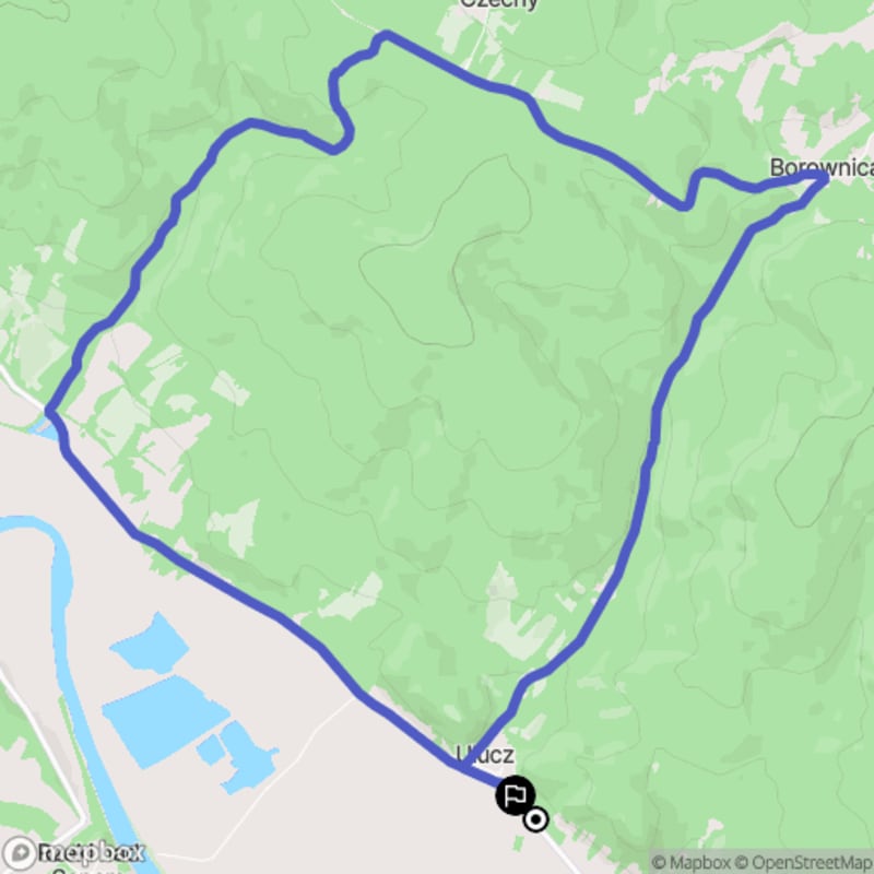 Ścieżka wzdłuż rzeki z poziomem trudności średnim - 13,3 km, Ulucz jako punkt wyjścia. - Ulucz