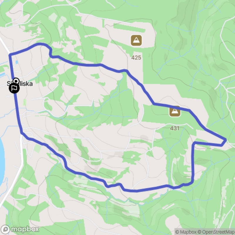 Ścieżka średnio trudna o długości 5,8 km w Siedliskach - Siedliska
