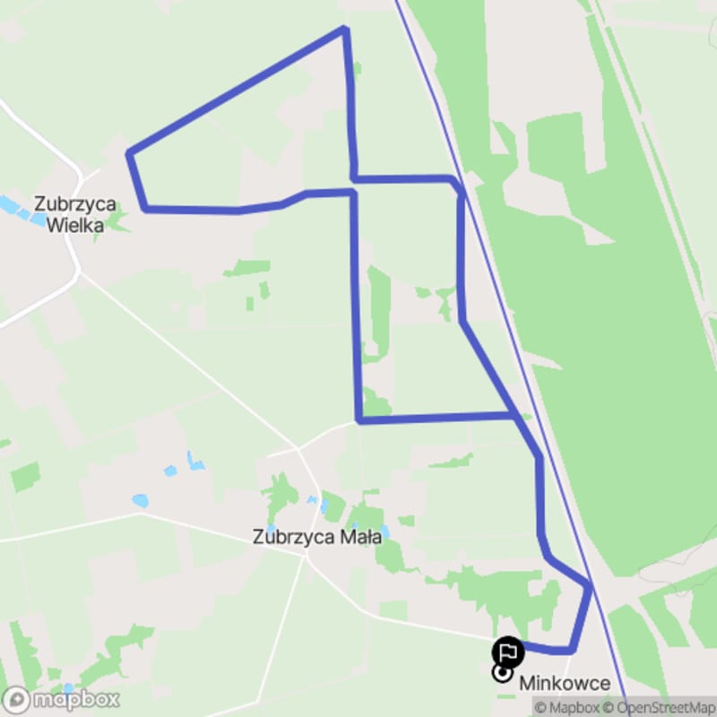 Ścieżka wzdłuż rzeki z poziomem trudności średnim - 8,6 km, Minkowce - Minkowce