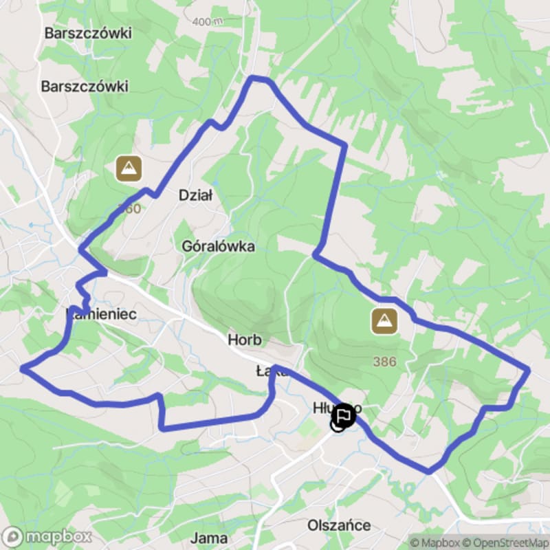Ścieżka w Hłudnie o długości 8,7 km z poziomem trudności umiarkowanym - Hłudno