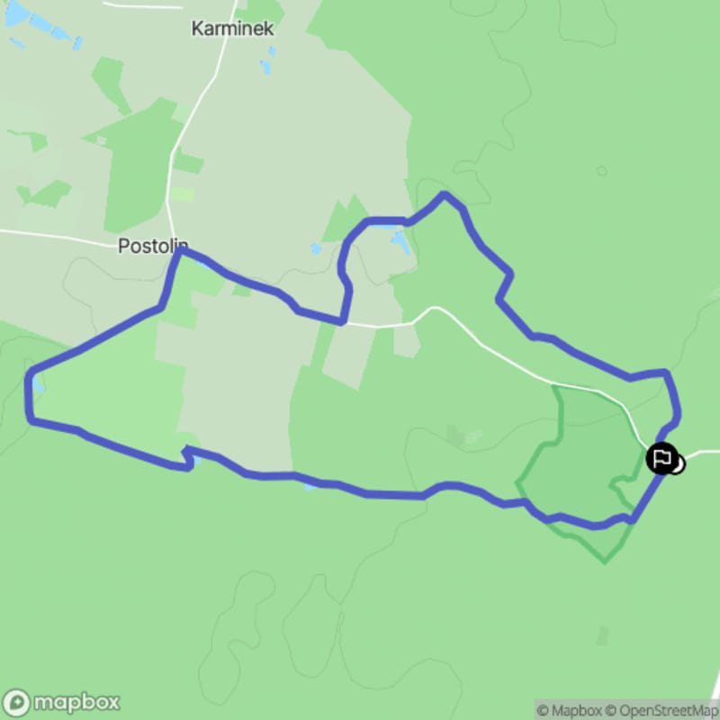 Łatwa trasa turystyczna w Lasowicach o długości 7,8 km - wyjście z Lasowic - Lasowice