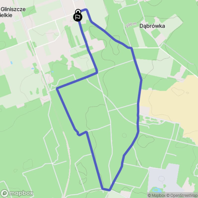 Łatwa, 6,1km dystansowa przechadzka turystyczna z miejscowości Gliniszcze Wielkie - Gliniszcze Wielkie