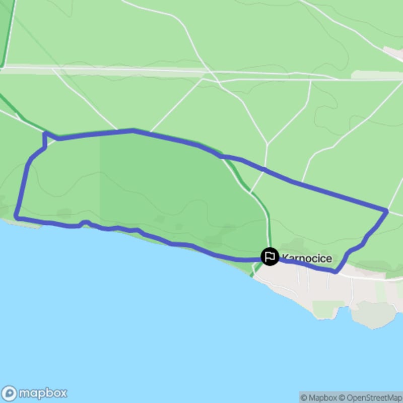Łatwa pieszałka w Karnocicach o długości 4,4 km - tytuł w polskim języku - Karnocice