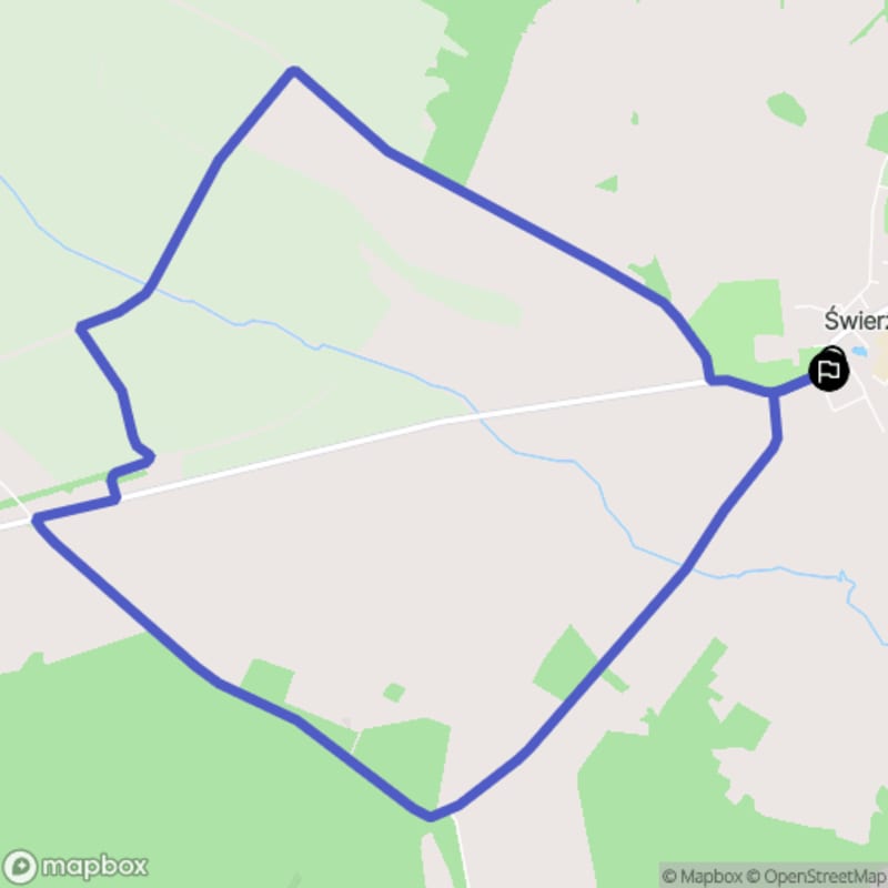 Ścieżka wzdłuż rzeki z Świerzna na 9,4 km - poziom trudności średnia' - Świerzno