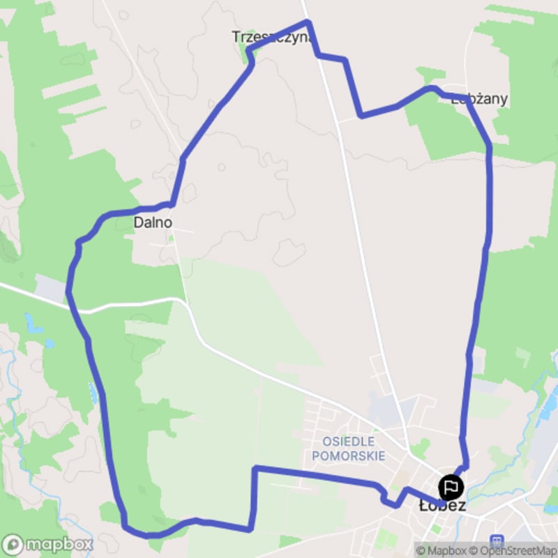 Ścieżka wzdłuż rzeki Wargi z Łobezu - trudny poziom, 13,3 km. - Łobez