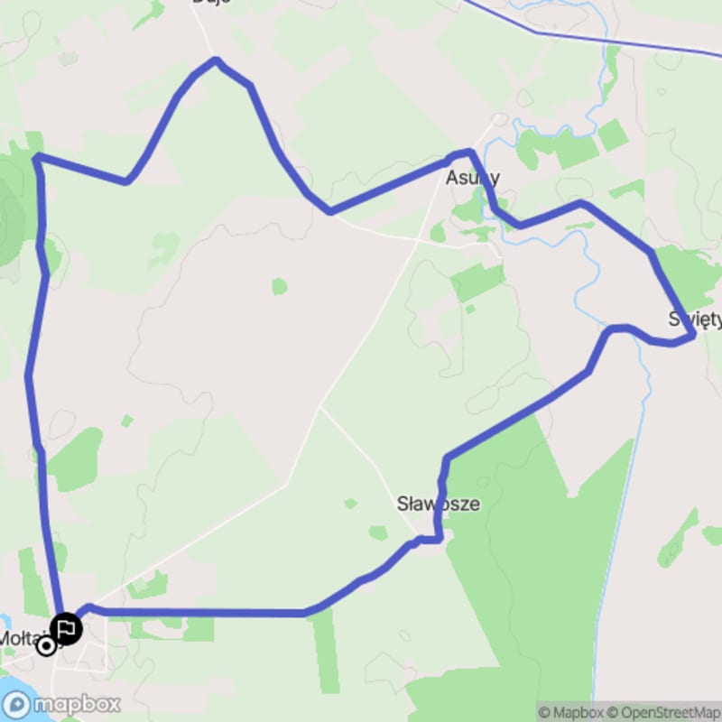 Ścieżka w Mołtajnym - 12,2 km, poziom trudności średni - Mołtajny