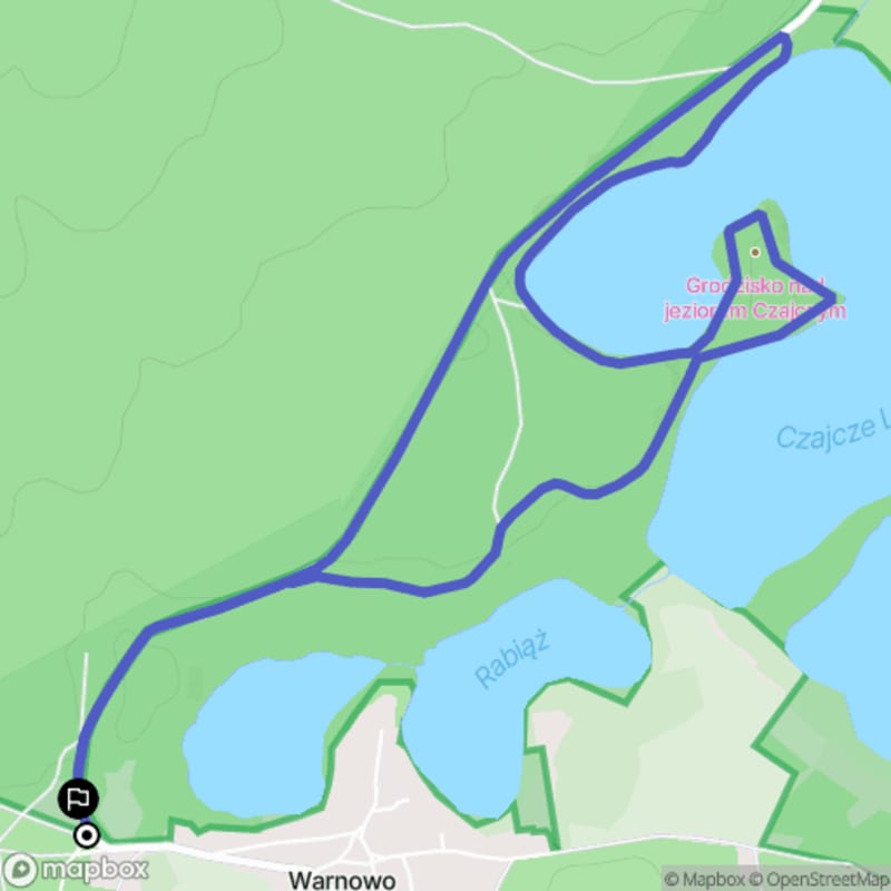 Łatwa, 7.1 km dystans rajdu turystycznego w Warnowie \n - Warnowo
