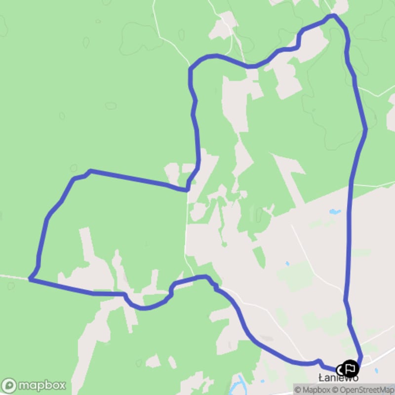 Ścieżka średnio trudna o długości 12,8 km w Łaniewo - Łaniewo