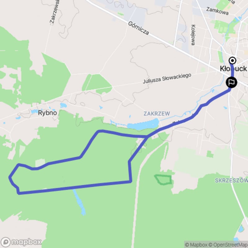 Ścieżka wzdłuż rzeki Pilicy - 13,0 km, poziom trudności średni, rozpoczynająca się w Kłobucku. - Kłobuck