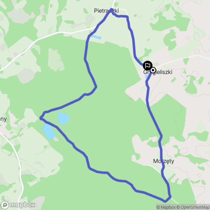 Ścieżka wzdłuż rzeki z poziomem trudności średnim - 8,5 km (Grygieliszki) - Grygieliszki