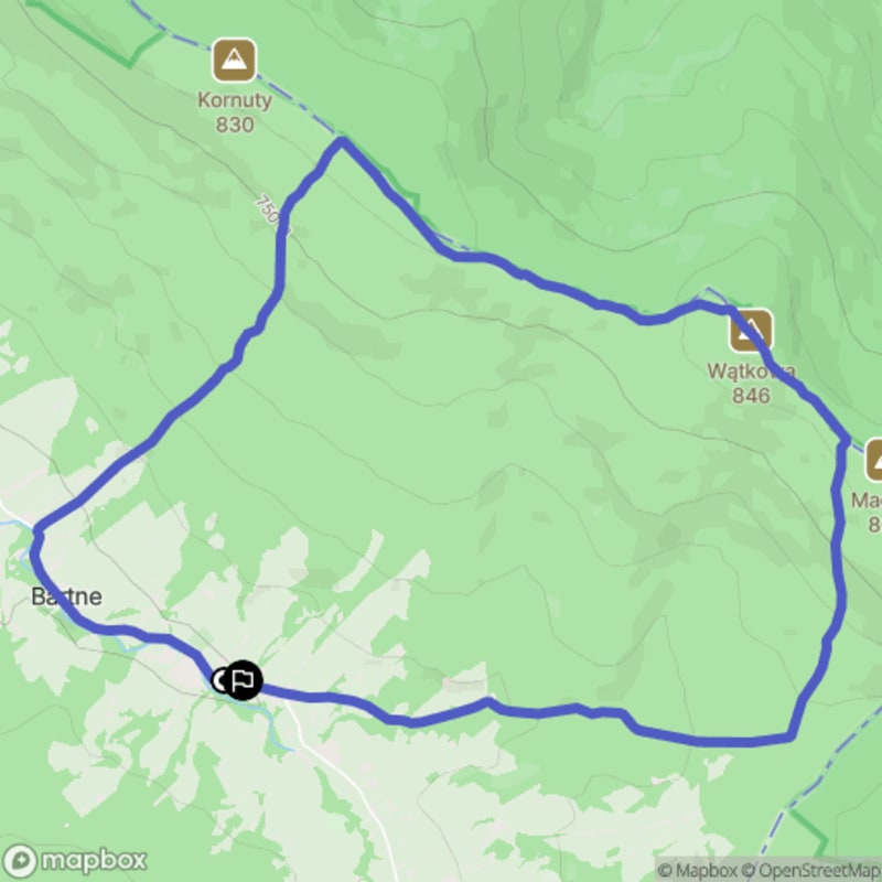Ścieżka w Bartnie o dystansie 9,5 km i poziomie trudności średniej - Bartne
