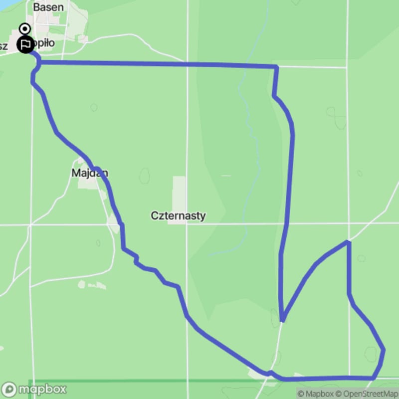 Ścieżka wzdłuż rzeki z poziomem trudności średnim - 9,3 km, Topiło jako punkt wyjścia. - Topiło