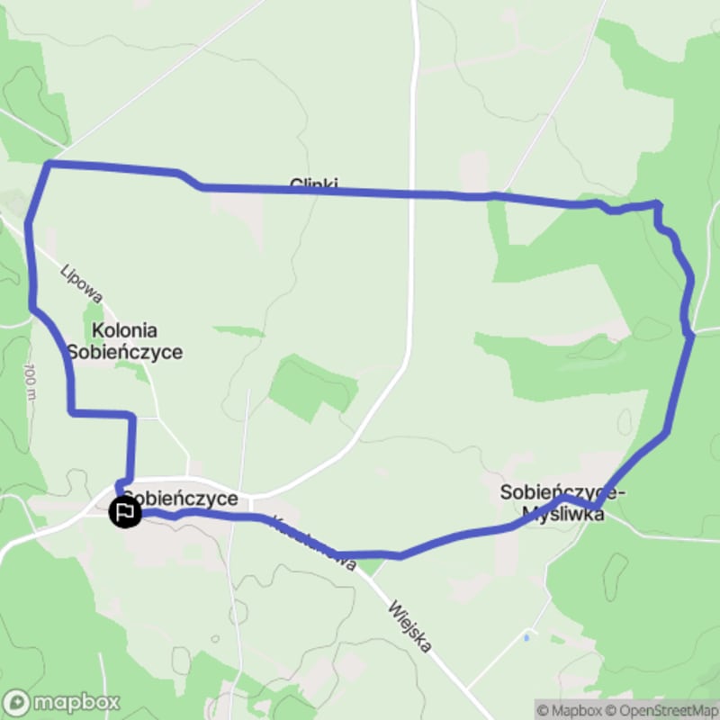Łatwa, 7.4km dystansowa wędrówka turystyczna rozpoczynająca się w Sobieńczycach - Sobieńczyce
