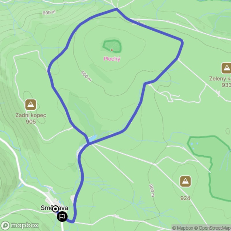 Łatwa, 6.4 km trasa turystyczna rozpoczynająca się w Białym Potoku. - Bílý Potok