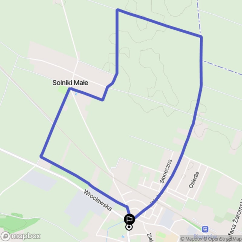 Łatwa, 6.2 km dystansowa przechadzka w Bierutowie \n
Tytuł polski: Łatwa, 6.2 km dystansowa przechadzka w Bierutowie - Bierutów