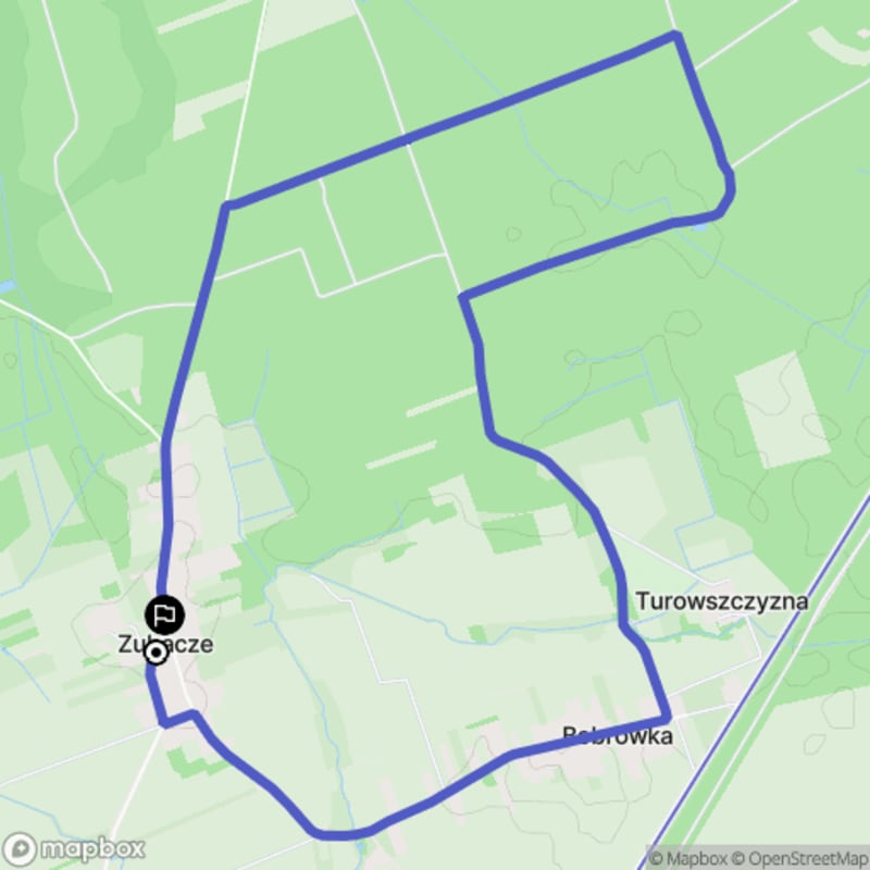 Łatwa, 7,5km dystansowa przechadzka turystyczna z miejsca Zubacze - Zubacze
