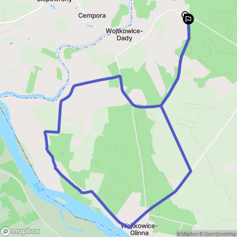 Spacer łatwy o długości 7,7 km w Wojtkowicach-Dady - Wojtkowice-Dady
