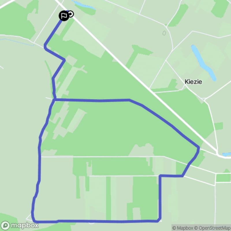 Łatwa, 7km dystansowa wędrówka turystyczna z miejsca wyjazdu Kiełpiniec - Kiełpiniec
