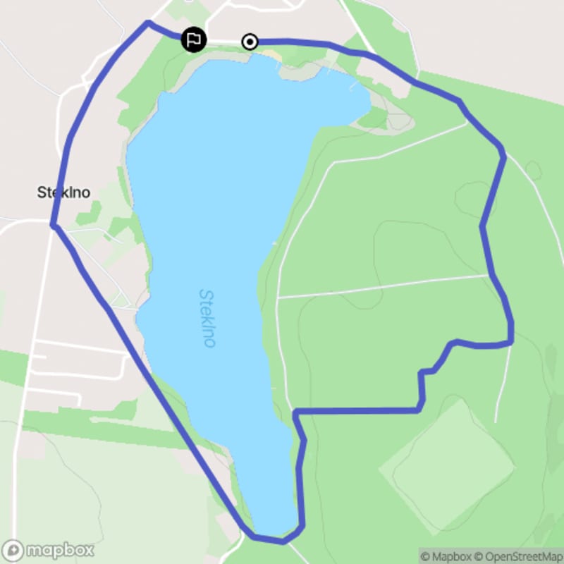 Łatwa, 4,4km rada w Steklnie - Steklno łatwej rada o długości 4,4 km - Steklno