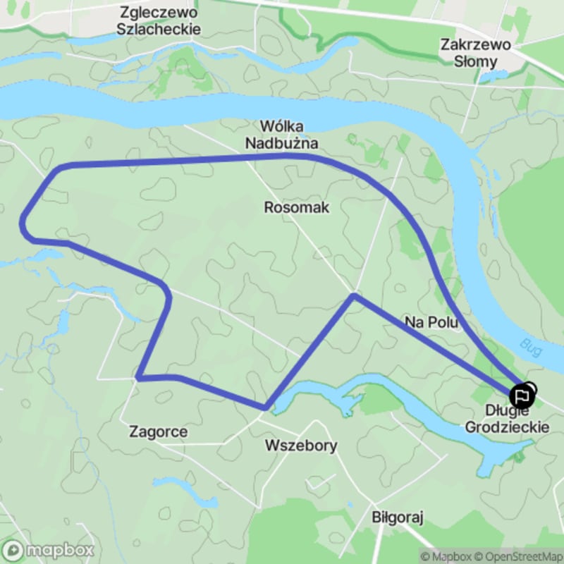 Spacer łatwy o długości 7,3 km w Długich Grodzicach - Długie Grodzieckie