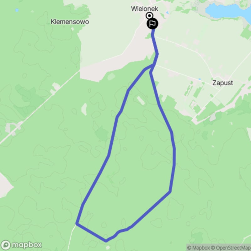 Ścieżka wzdłuż rzeki z poziomem trudności średnim - 10,4 km, Wielonek - Wielonek