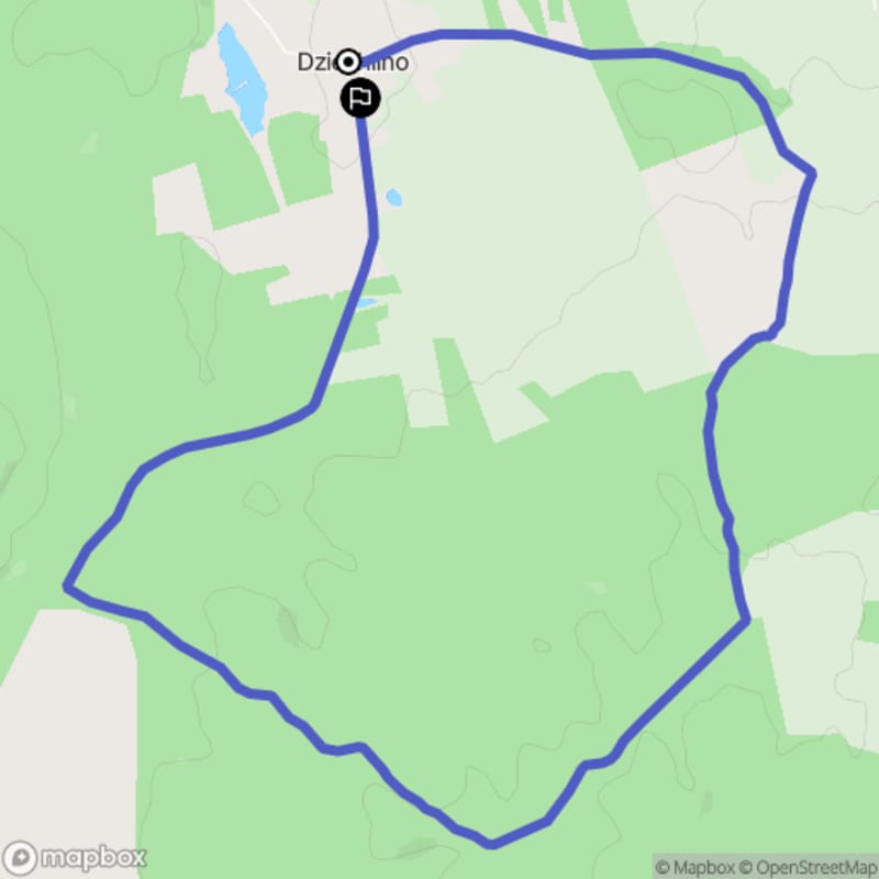 Ścieżką przez Dziechlino na poziomym terenie o dystansie 8,7 km i poziomie trudności średniej. - Dziechlino