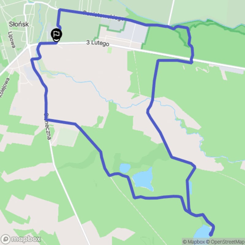 Ścieżka średnio trudna o długości 13,7 km w Słońsku \/ - Słońsk