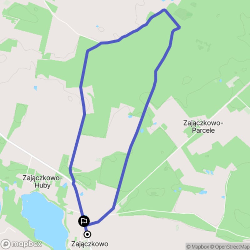 Łatwa, 7,3km dystansowa przechadzka turystyczna z punktu wyjścia w Zajączkowo. - Zajączkowo
