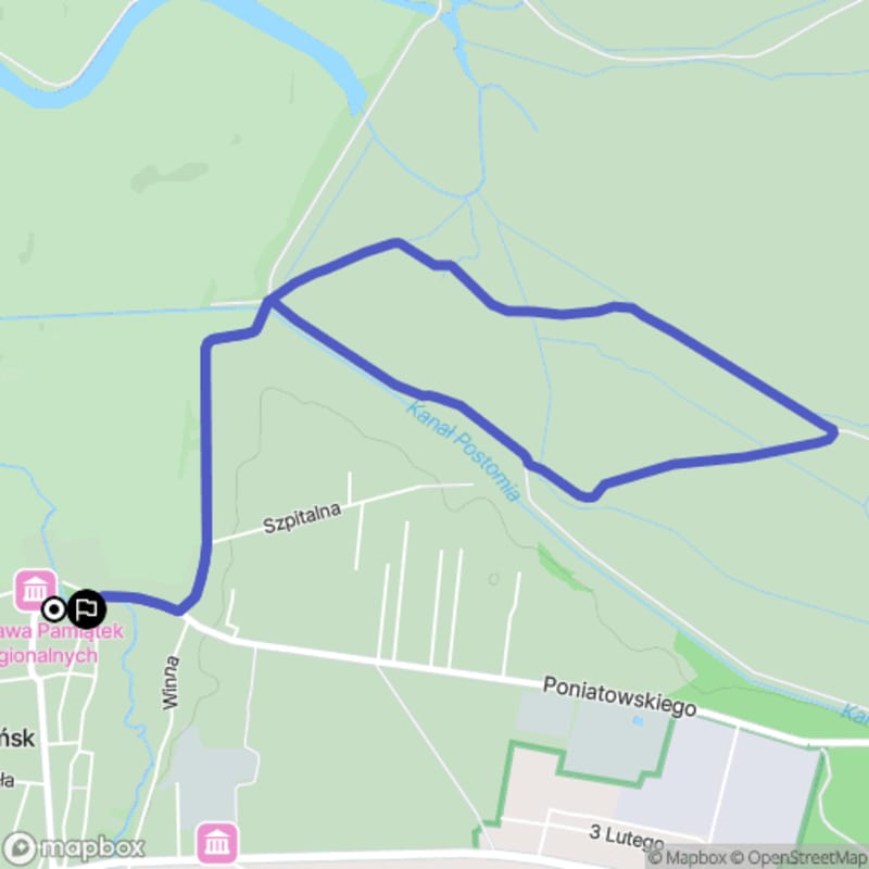 Łatwa, 6.1 km dystans rajdu turystycznego w Słońsku \/ "łatwy, 6.1 km dystans rajdu turystycznego w Słońsku" - Słońsk