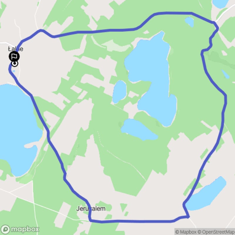 Ścieżką przez Łąkie na trudnym terenie o długości 11 km - Łąkie