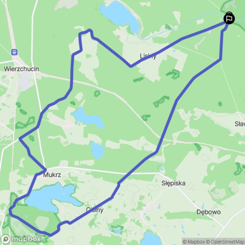 Ścieżka w trudnym terenie z początkiem w Lnianku, dystans 16,5 km - polski - Lnianek