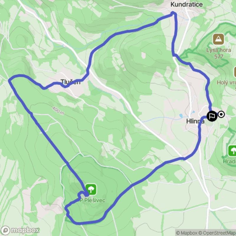 Ścieżka wzdłuż rzeki z poziomem trudności średnim - 8,4 km, Hlinná jako punkt wyjścia. - Hlinná