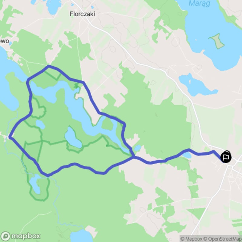 Ścieżka w góry z Łukty - trudna, 15,5 km dystansowa przechadzka - Łukta