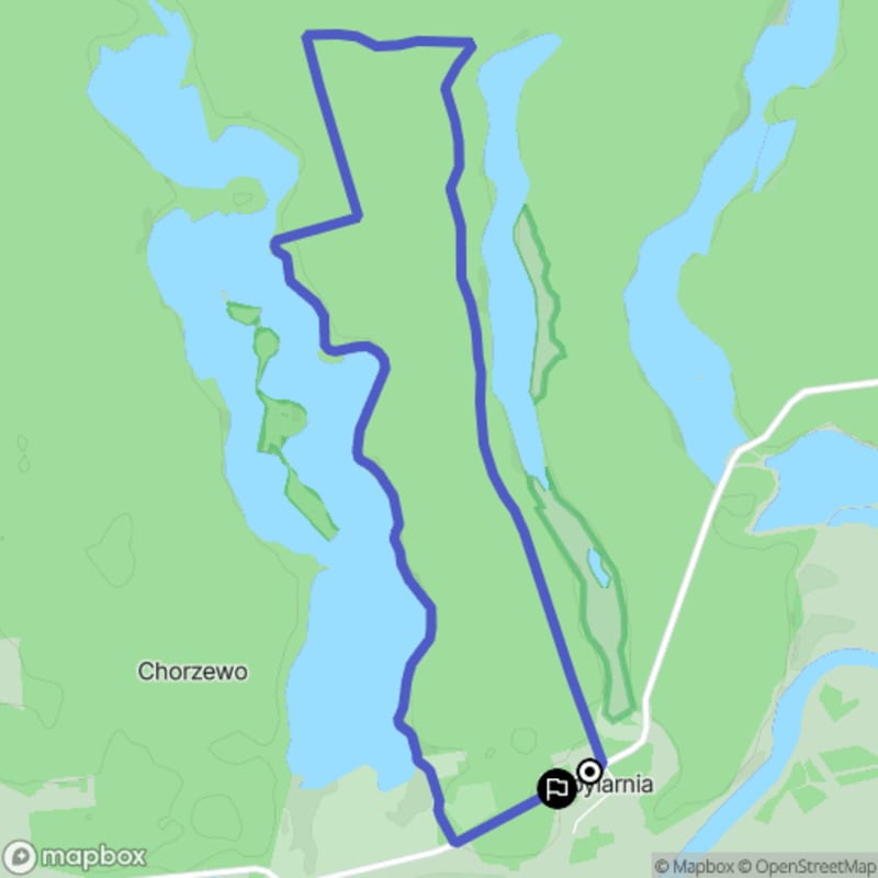 Ścieżka wzdłuż rzeki z poziomem trudności średnim - 8,3 km (Kobylarnia) - Kobylarnia