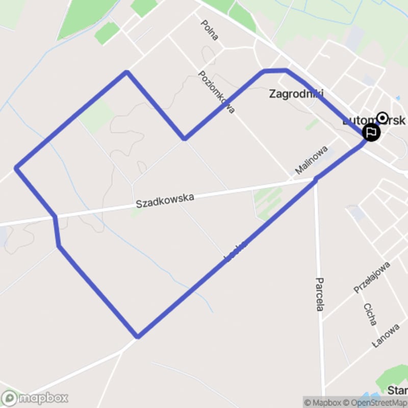 Łatwa, 5.5km dystans rajdu turystycznego w Lutomiersku \n - Lutomiersk