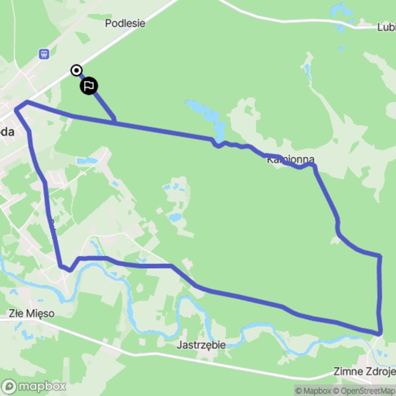Ścieżka do Czarnej Wody - 11,4 km, poziom trudności średni - Czarna Woda