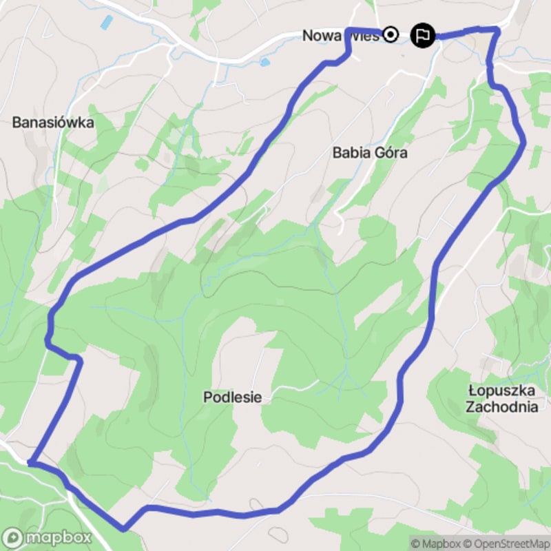 Ścieżką przez Nową Wieś na poziom średniej trudności o dystansie 6,9 km - Nowa Wieś