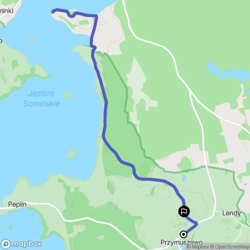 Ścieżką przez Przymuszewo na trudnym terenie (9,8 km) - Przymuszewo