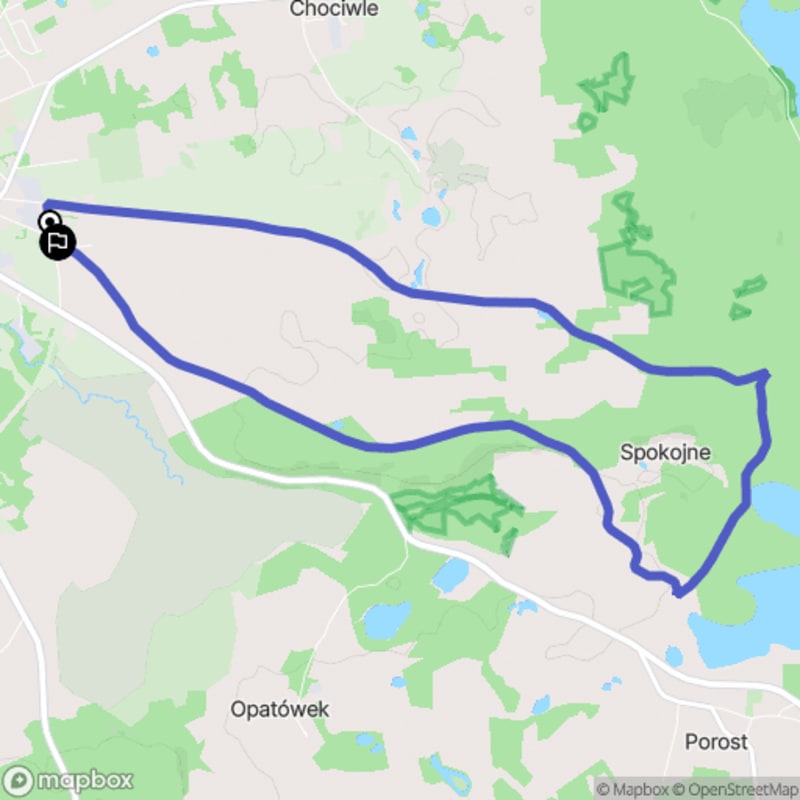 Ścieżka wzdłuż rzeki z poziomem trudności średnim - 10 km, Bobolice - Bobolice