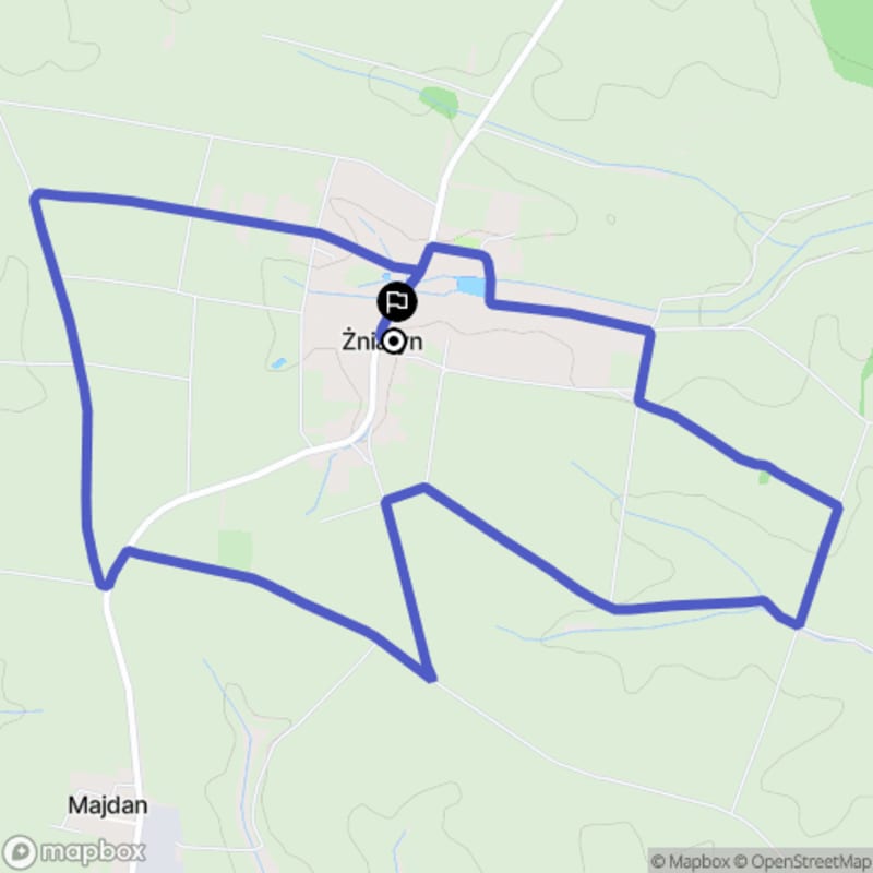 Ścieżka wzdłuż rzeki z poziomem trudności średnim - 8,5 km (Żniatyn) - Żniatyn