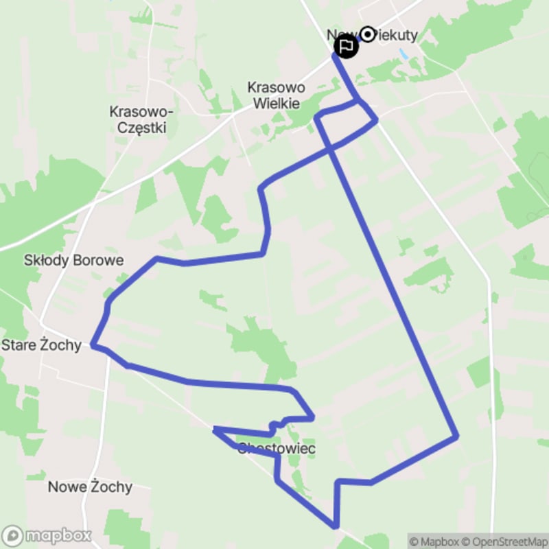 Ścieżka wzdłuż rzeki z poziomem trudności średnim - 13,0 km, wyjście z Nowego Piekuty. - Nowe Piekuty