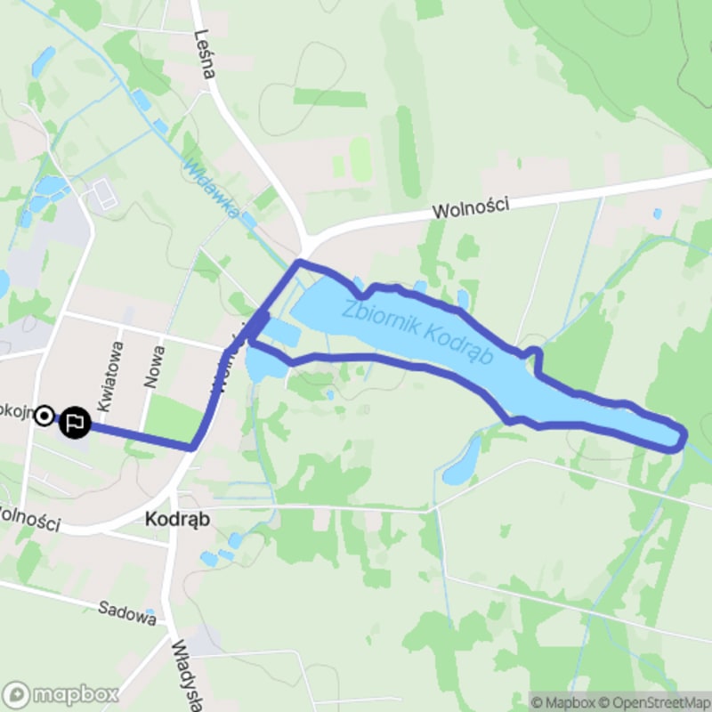 Łatwa, 3,2 km dystansowa wędrówka turystyczna z miejscowości Kodrąb - Kodrąb