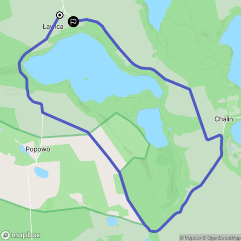 Ścieżka średnio trudna, 8,4 km długa - wspinaczka na Ławicę - Ławica
