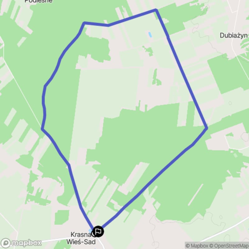 Ścieżka w Krasnej Wsi o długości 10 km z poziomem trudności umiarkowanym - Krasna Wieś