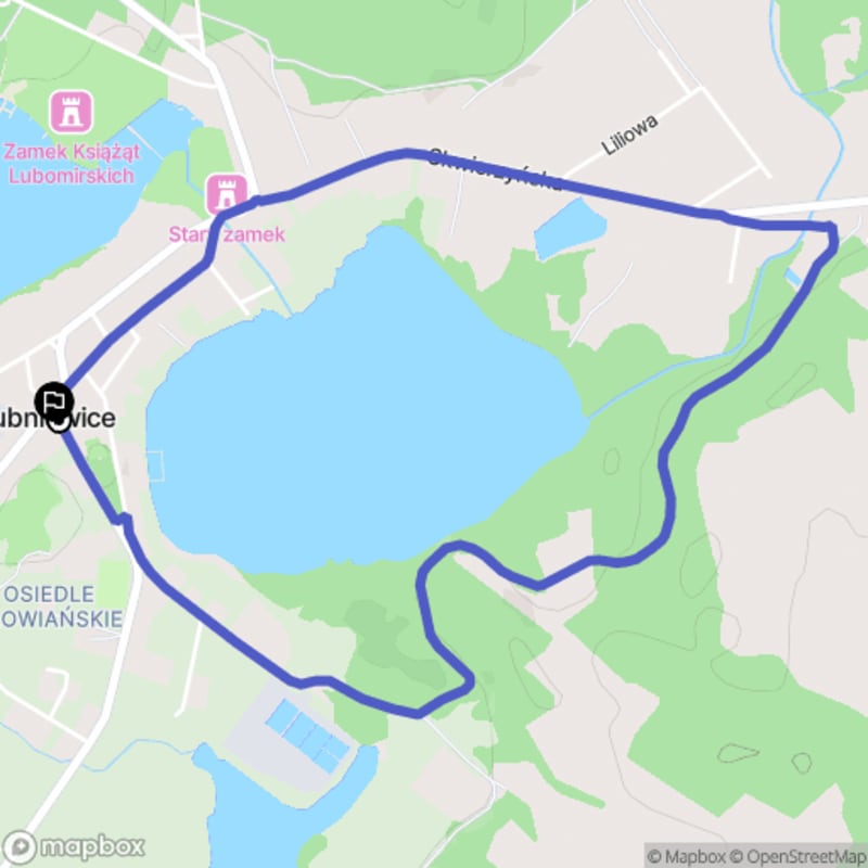 Łatwa pieszałka w Lubniewicach (4,4 km) - taki tytuł można napisać na podstawie podanych danych. - Lubniewice